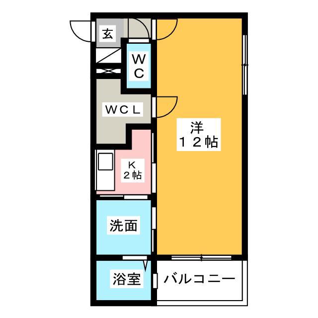 アリスト(1K/3階)の間取り写真