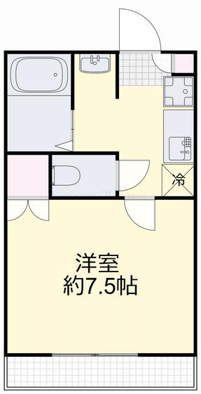 リアライズ津高(1K/4階)の間取り写真