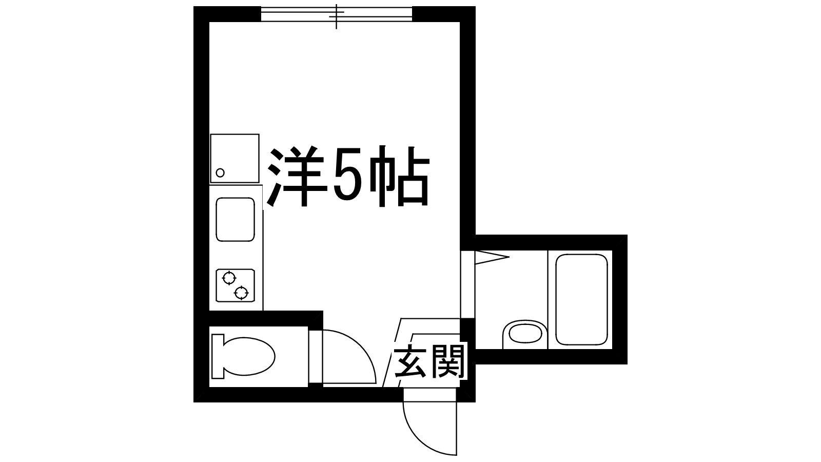 アンジョリジャルダン門戸厄神(ワンルーム/2階)の間取り写真