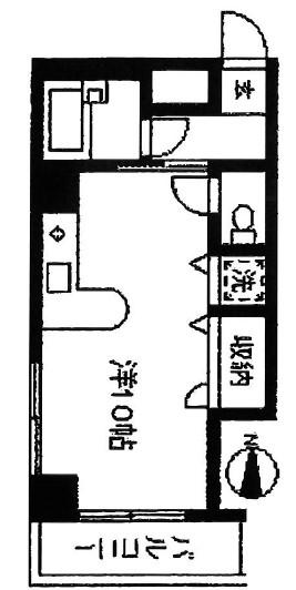 調布アパートメンツ(ワンルーム/5階)の間取り写真