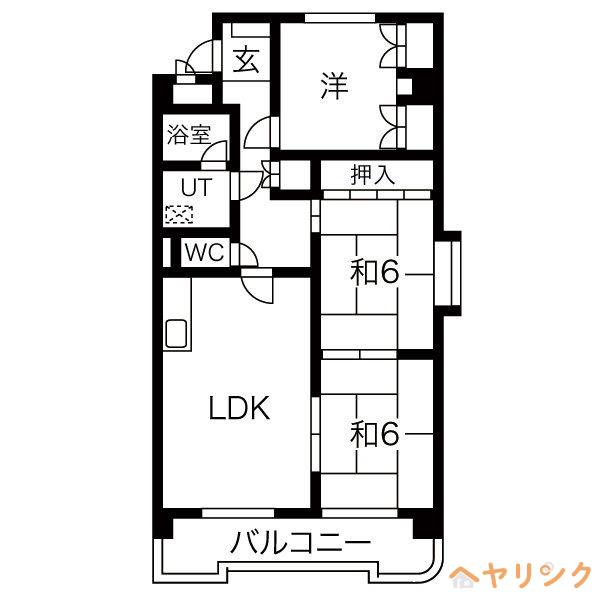 OMレジデンス瀬戸II(3LDK/4階)の間取り写真