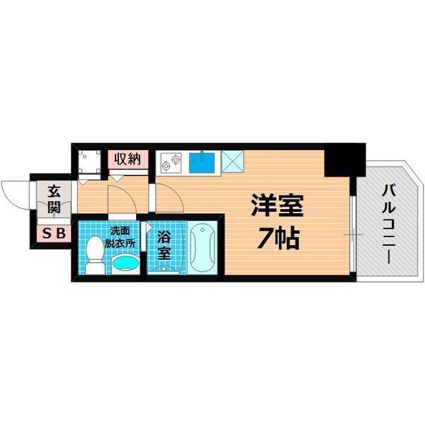 エスレジデンス野江(1K/3階)の間取り写真