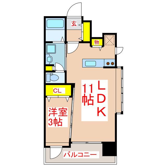 GRAN FIORE(1LDK/3階)の間取り写真
