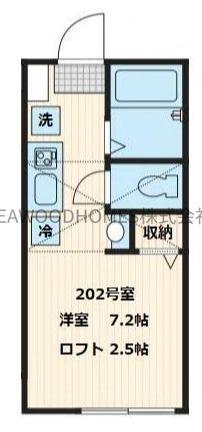 GOLD LAGOON六浦南(ワンルーム/2階)の間取り写真