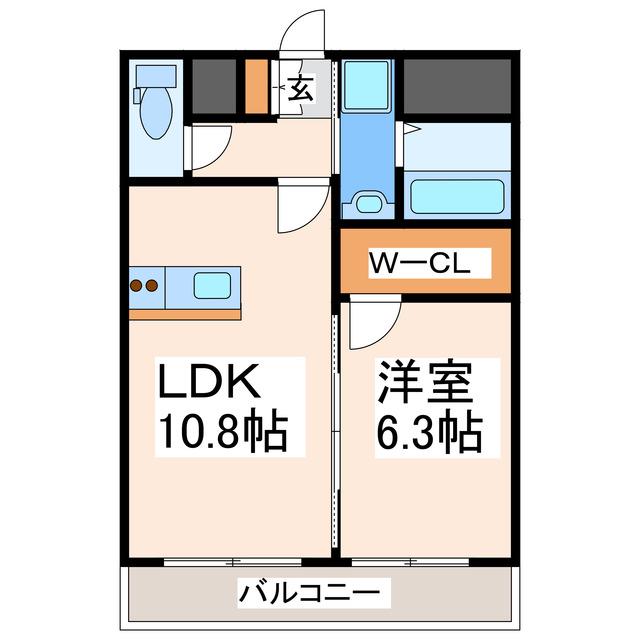 オーネスト九品寺(1LDK/7階)の間取り写真