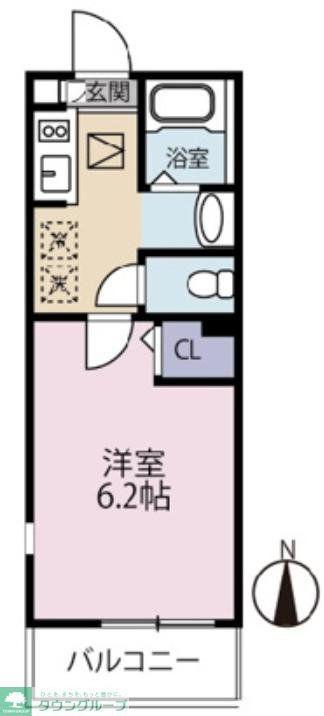 リヴェール高砂(1K/1階)の間取り写真
