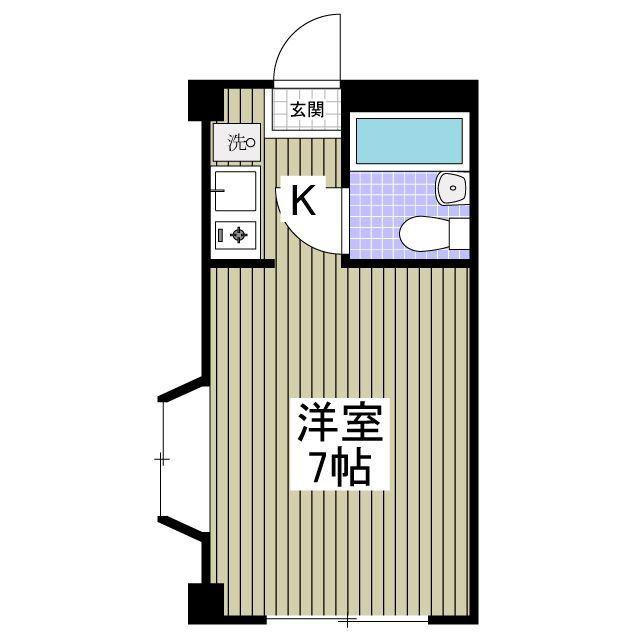 リバティハウス(1K/1階)の間取り写真