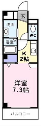 イーストウエノシバ(ワンルーム/3階)の間取り写真