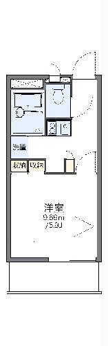 レオパレスWISTERIA(1K/2階)の間取り写真