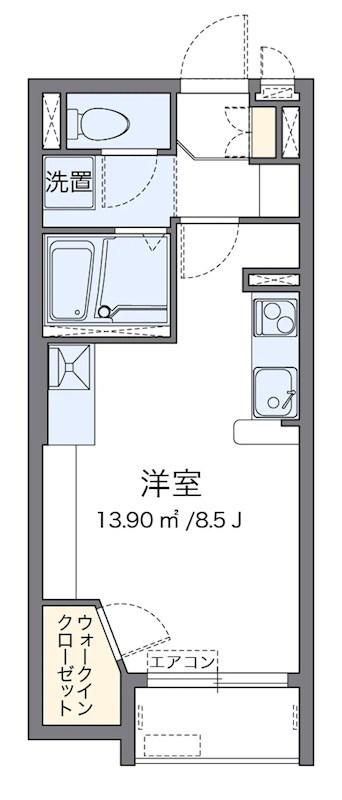 ミランダパレス湘南本宿(ワンルーム/2階)の間取り写真