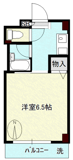 ベルパレス(1K/3階)の間取り写真