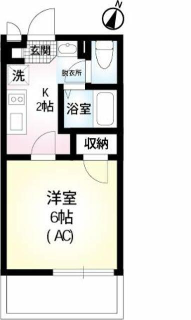 JR京浜東北線 浦和駅 徒歩7分 4階建 築11年(1K/2階)の間取り写真