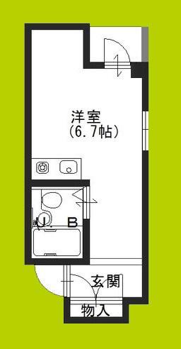 アパートメント東成II(ワンルーム/4階)の間取り写真