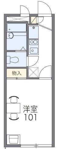 レオパレスグリーンステージ(1K/1階)の間取り写真