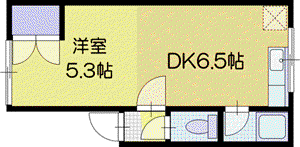 CRESSON F(1DK/2階)の間取り写真