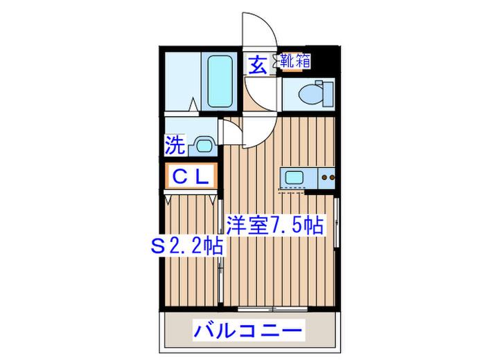 アイワレジデンスこまつしま(ワンルーム/1階)の間取り写真