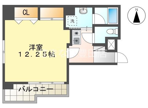 アーバンフィールI(1K/2階)の間取り写真