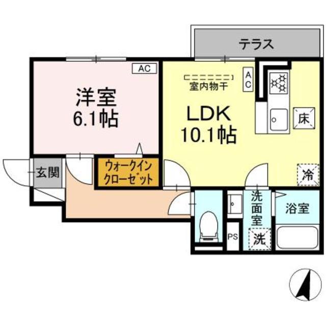 セレスティア石神井台II(1LDK/1階)の間取り写真