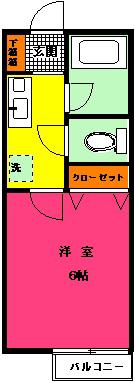 ソレイユ金沢文庫(1K/2階)の間取り写真