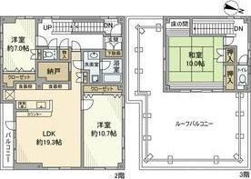 宮田ビル(3LDK/2階)の間取り写真