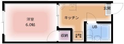 シティーハイムメープル(1K/2階)の間取り写真