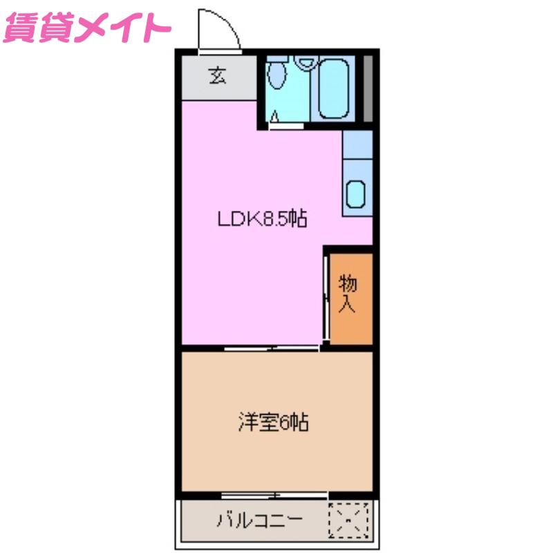 クオリティハイム(1LDK/2階)の間取り写真