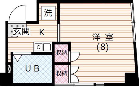 コーエートルース(1K/2階)の間取り写真
