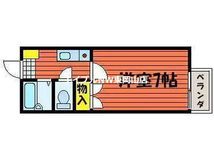 コーポ幸(1K/2階)の間取り写真