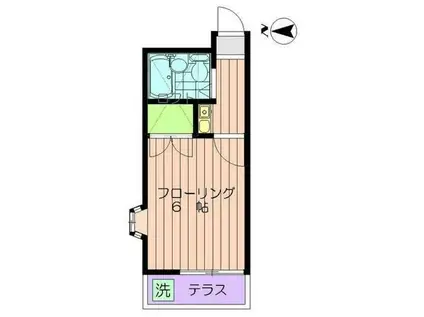 アンシャンテ稲城(1K/2階)の間取り写真