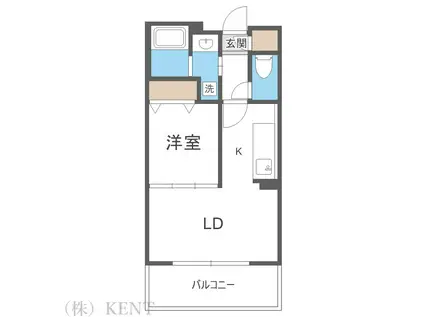 JP NOIE 円山表参道旧ルクレ円山表参道(1LDK/5階)の間取り写真