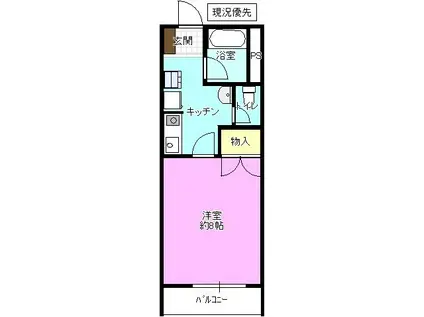 ラピッズセブンビル(1K/4階)の間取り写真