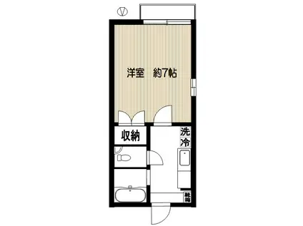 トツカリーヴェスト(1K/1階)の間取り写真