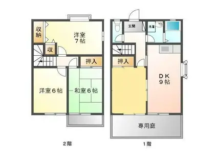 サンフェリカ本庄(4DK/1階)の間取り写真