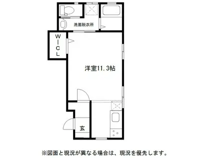 FELICE 五福(1K/1階)の間取り写真