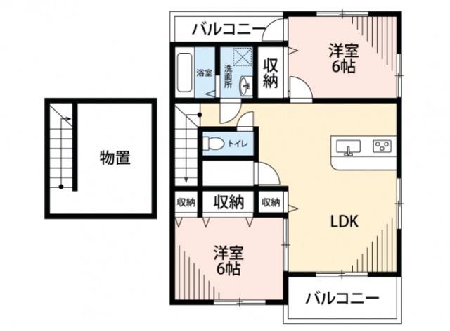 CANTABILE(2LDK/2階)の間取り写真