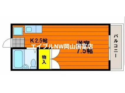 マイ・ディアライフ浜(1K/2階)の間取り写真