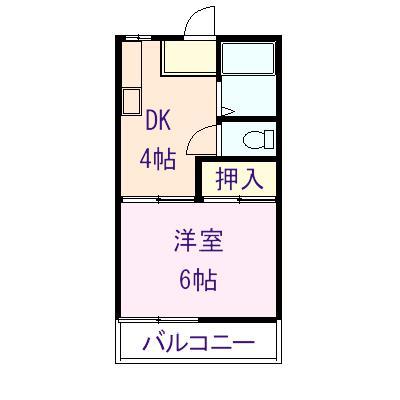 アーバン東福山(1K/1階)の間取り写真