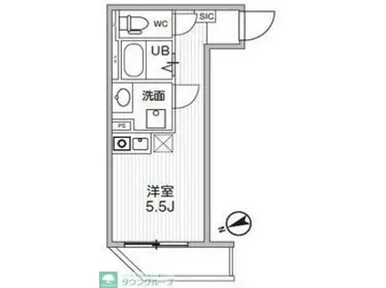 TSCUORE柴又I(ワンルーム/1階)の間取り写真