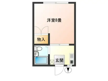 シティハイツ鈴の木(1K/1階)の間取り写真