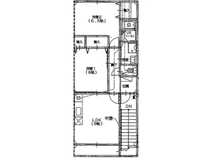 オラシオン(2LDK/2階)の間取り写真