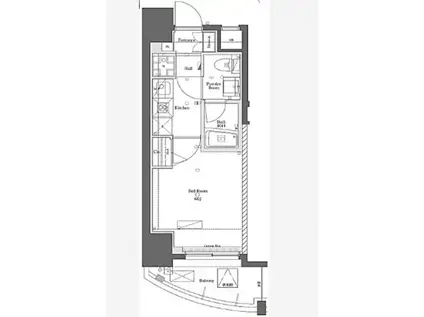 AZEST西巣鴨703 50(1K/7階)の間取り写真