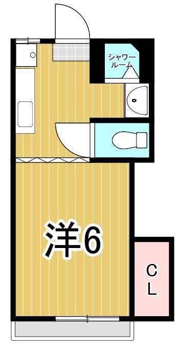 日ノ出コーポ(1K/1階)の間取り写真