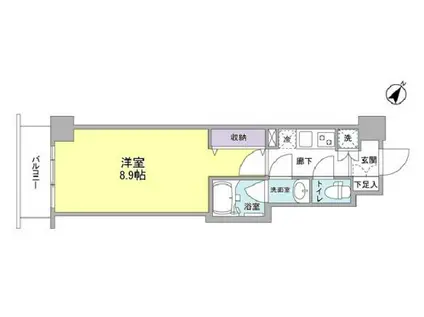 ジェイフラッツ初台(1K/2階)の間取り写真