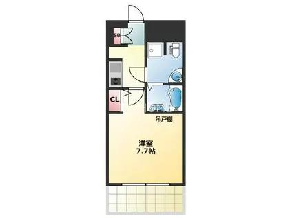 ラシーヌ日本橋(1K/12階)の間取り写真