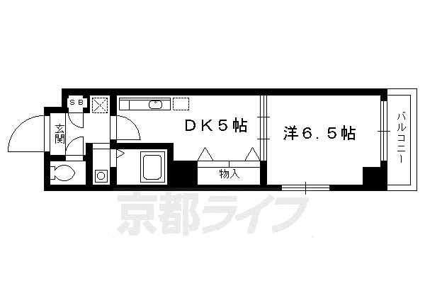 グランドパルティールIII(1DK/3階)の間取り写真