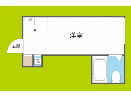 ラパンジール本田II(ワンルーム/3階)の間取り写真