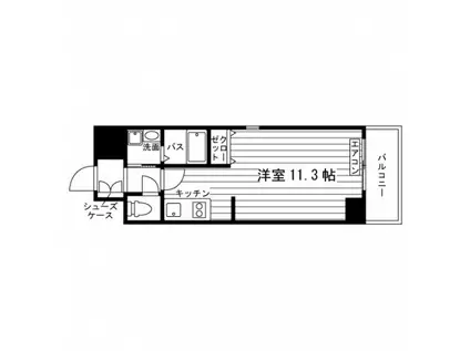 アーバス枚方(ワンルーム/3階)の間取り写真