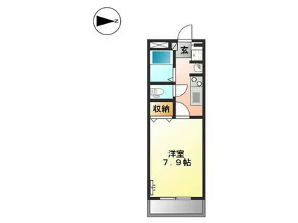 パブリック一番館(1K/2階)の間取り写真