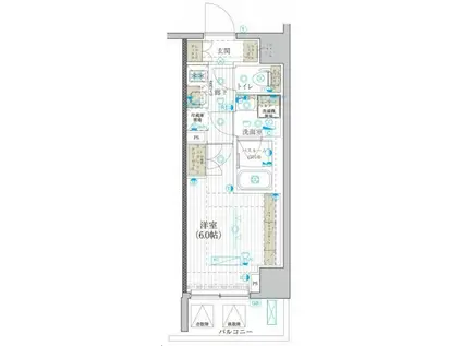 ブライズ吉野町(1K/7階)の間取り写真