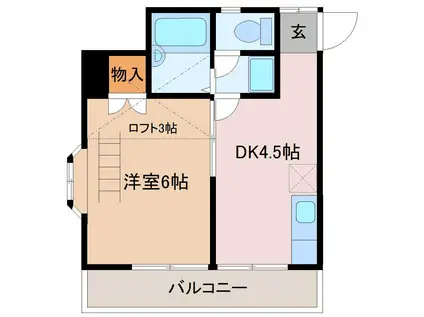 レオパレス東千葉第8(1DK/2階)の間取り写真